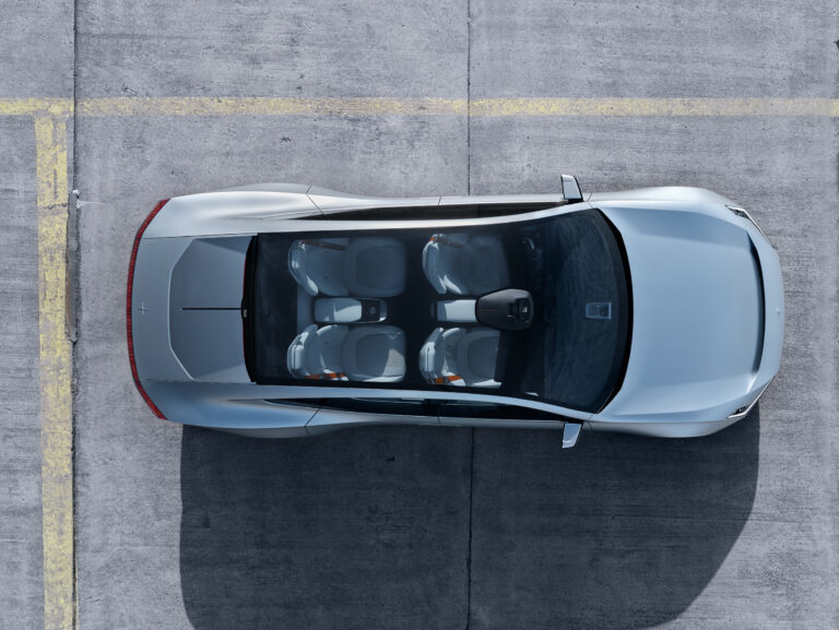 Polestar Precept with Bcomp more sustainable interiors - top view